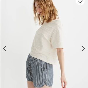 ✨24hr sale✨ MADEWELL Texture & Thread Scallop-Stripe Top
